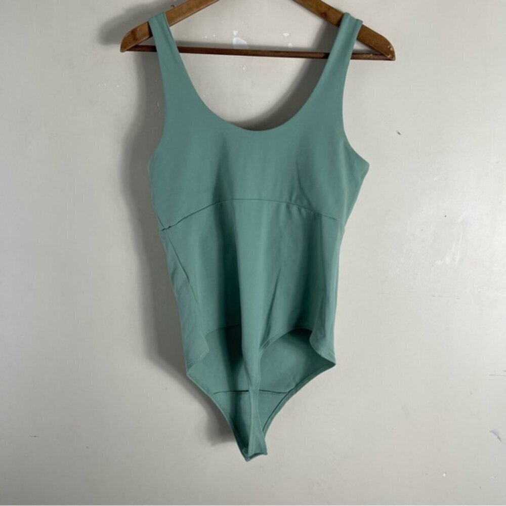 Abercrombie & Fitch seamless ruched Seafoam green bodysuit Size Large - Picture 2 of 9
